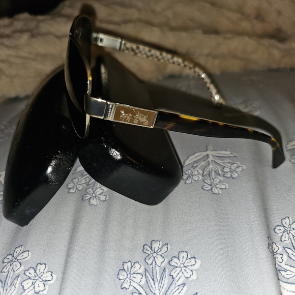 Coach Gold Frame Aviator Sunglasses - Picture 5 of 8